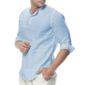 Men's simple fashion matching shirt with casual long sleeve shirt